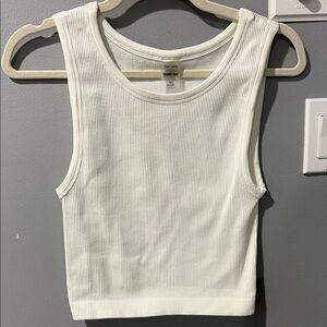 Sunday Best Cream Ribbed Tank Top